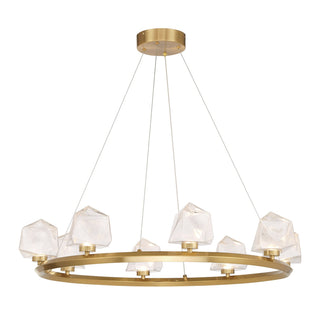 Castello LED Chandelier in Warm Brass