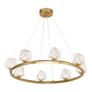 Castello LED Chandelier in Warm Brass