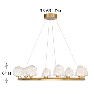 Castello LED Chandelier in Warm Brass
