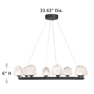 Castello LED Chandelier in Matte Black