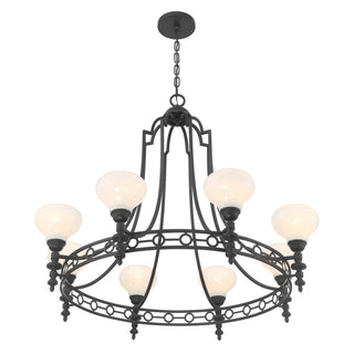 Allston Eight Light Chandelier in Matte Black
