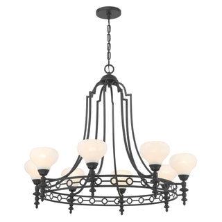 Allston Eight Light Chandelier in Matte Black