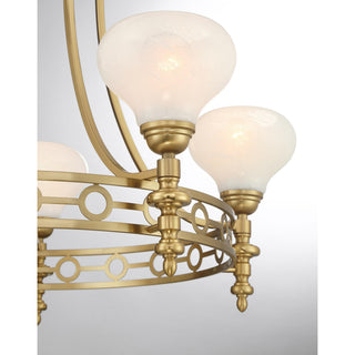 Allston Five Light Chandelier in Warm Brass