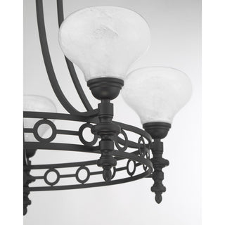 Allston Five Light Chandelier in Matte Black