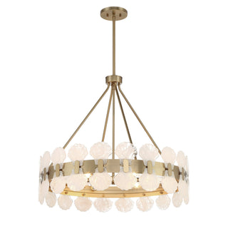 Bancroft Six Light Chandelier in Noble Brass