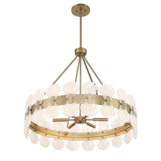 Bancroft Six Light Chandelier in Noble Brass