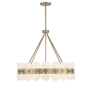 Bancroft Six Light Chandelier in Noble Brass