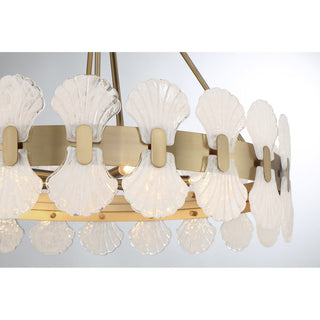 Bancroft Six Light Chandelier in Noble Brass