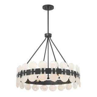 Bancroft Six Light Chandelier in Matte Black