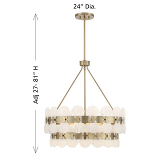 Bancroft Five Light Chandelier in Noble Brass
