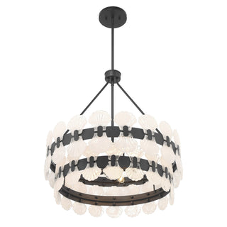 Bancroft Five Light Chandelier in Matte Black