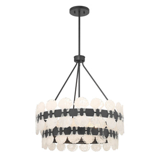 Bancroft Five Light Chandelier in Matte Black