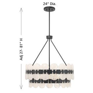 Bancroft Five Light Chandelier in Matte Black
