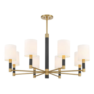 Conrad Eight Light Chandelier in Warm Brass