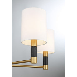 Conrad Five Light Chandelier in Warm Brass