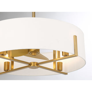 Mansell LED Fan D'Lier in Warm Brass