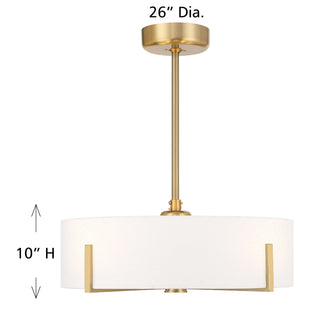 Mansell LED Fan D'Lier in Warm Brass