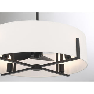 Mansell LED Fan D'Lier in Matte Black