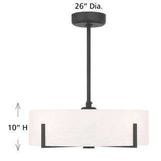Mansell LED Fan D'Lier in Matte Black
