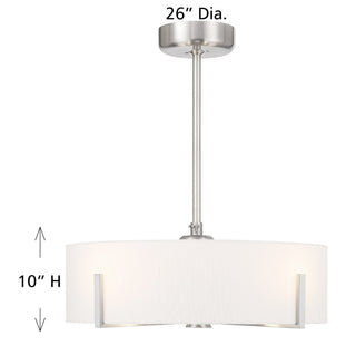 Mansell LED Fan D'Lier in Satin Nickel