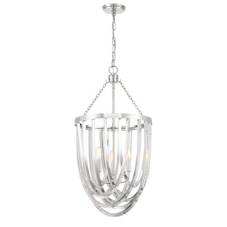 Jennings Three Light Pendant in Polished Nickel