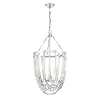 Jennings Three Light Pendant in Polished Nickel