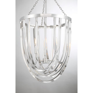 Jennings Three Light Pendant in Polished Nickel