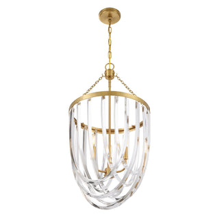 Jennings Three Light Pendant in Warm Brass
