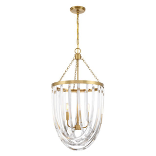 Jennings Three Light Pendant in Warm Brass
