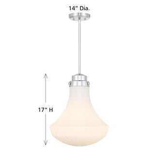 Bartlet One Light Pendant in Polished Chrome
