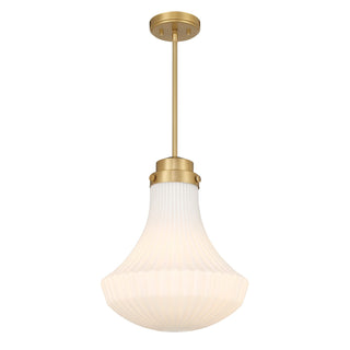 Bartlet One Light Pendant in Warm Brass
