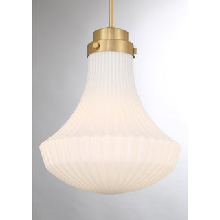 Bartlet One Light Pendant in Warm Brass
