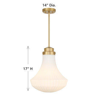 Bartlet One Light Pendant in Warm Brass