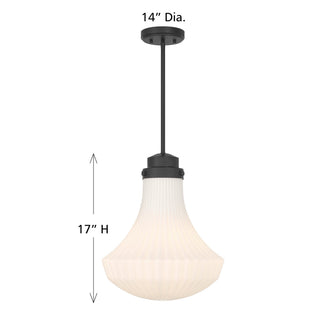 Bartlet One Light Pendant in Matte Black