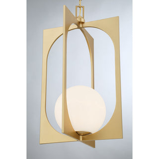 Harding One Light Pendant in Spun Gold