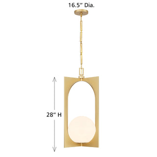 Harding One Light Pendant in Spun Gold
