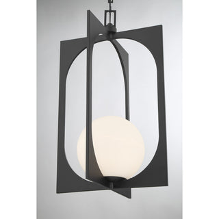 Harding One Light Pendant in Matte Black