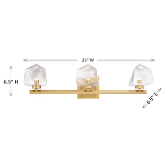 Castello LED Bathroom Vanity in Warm Brass
