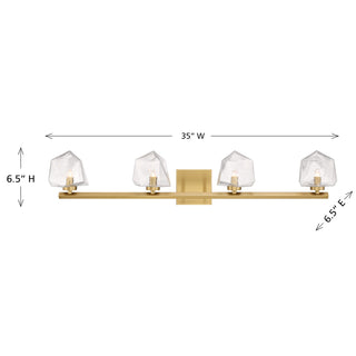 Castello LED Bathroom Vanity in Warm Brass