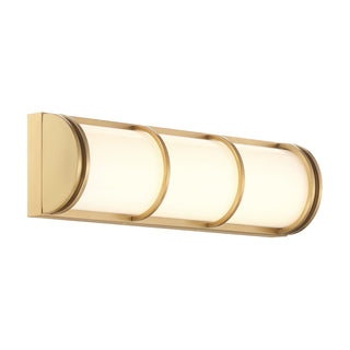 Harper LED Bathroom Vanity in Warm Brass