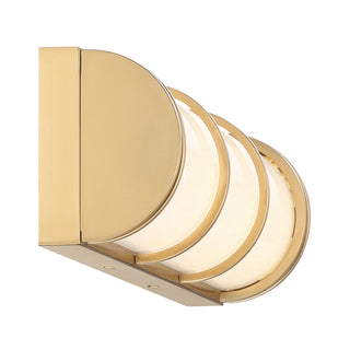Harper LED Bathroom Vanity in Warm Brass