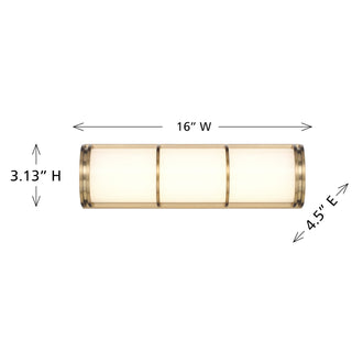 Harper LED Bathroom Vanity in Warm Brass