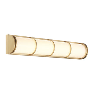 Harper LED Bathroom Vanity in Warm Brass