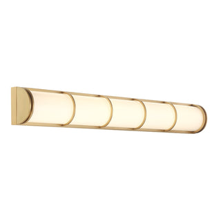 Harper LED Bathroom Vanity in Warm Brass
