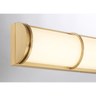 Harper LED Bathroom Vanity in Warm Brass