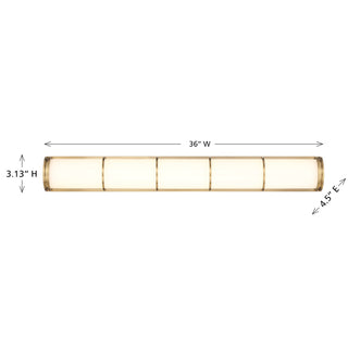 Harper LED Bathroom Vanity in Warm Brass