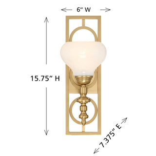 Allston One Light Wall Sconce in Warm Brass