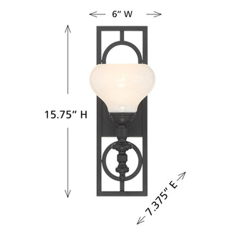 Allston One Light Wall Sconce in Matte Black