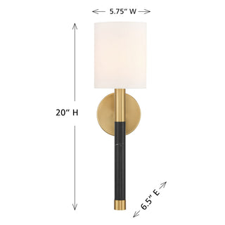 Conrad One Light Wall Sconce in Warm Brass