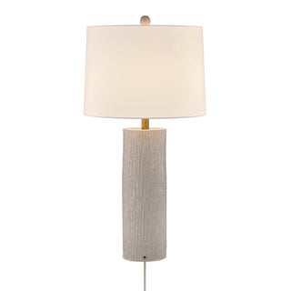 Amanda One Light Table Lamp in Distressed White